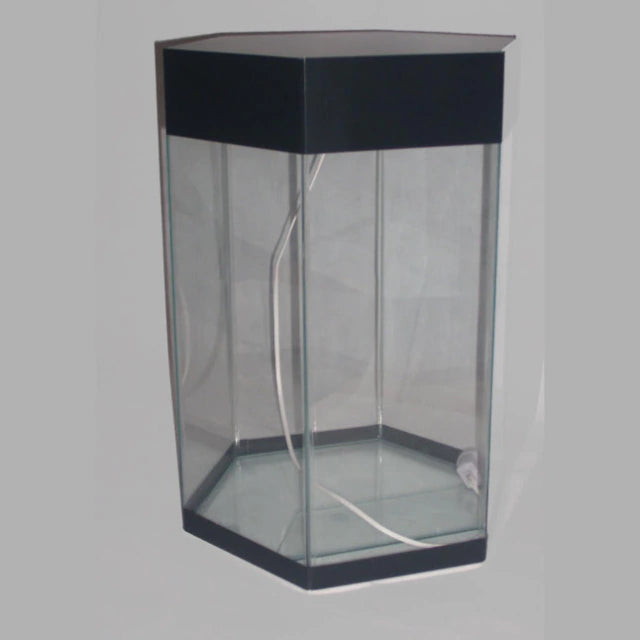 Aquário 21 Litros Sextavado Para Peixes e Plantas 30x30x45cm